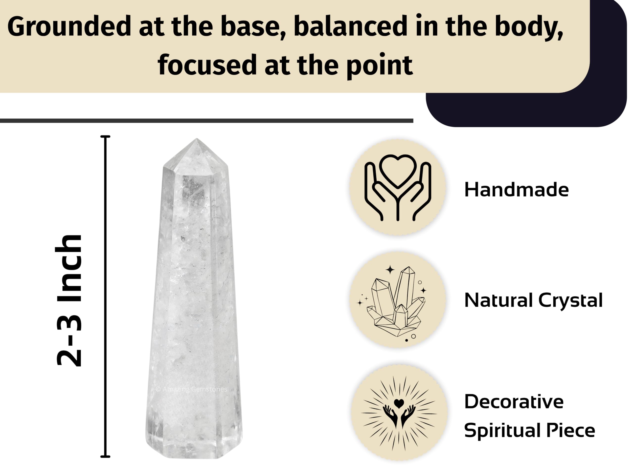 Amazing Gemstone grilla-de-cristales-quarzo-claro centro-grid para meditacion-relajacion