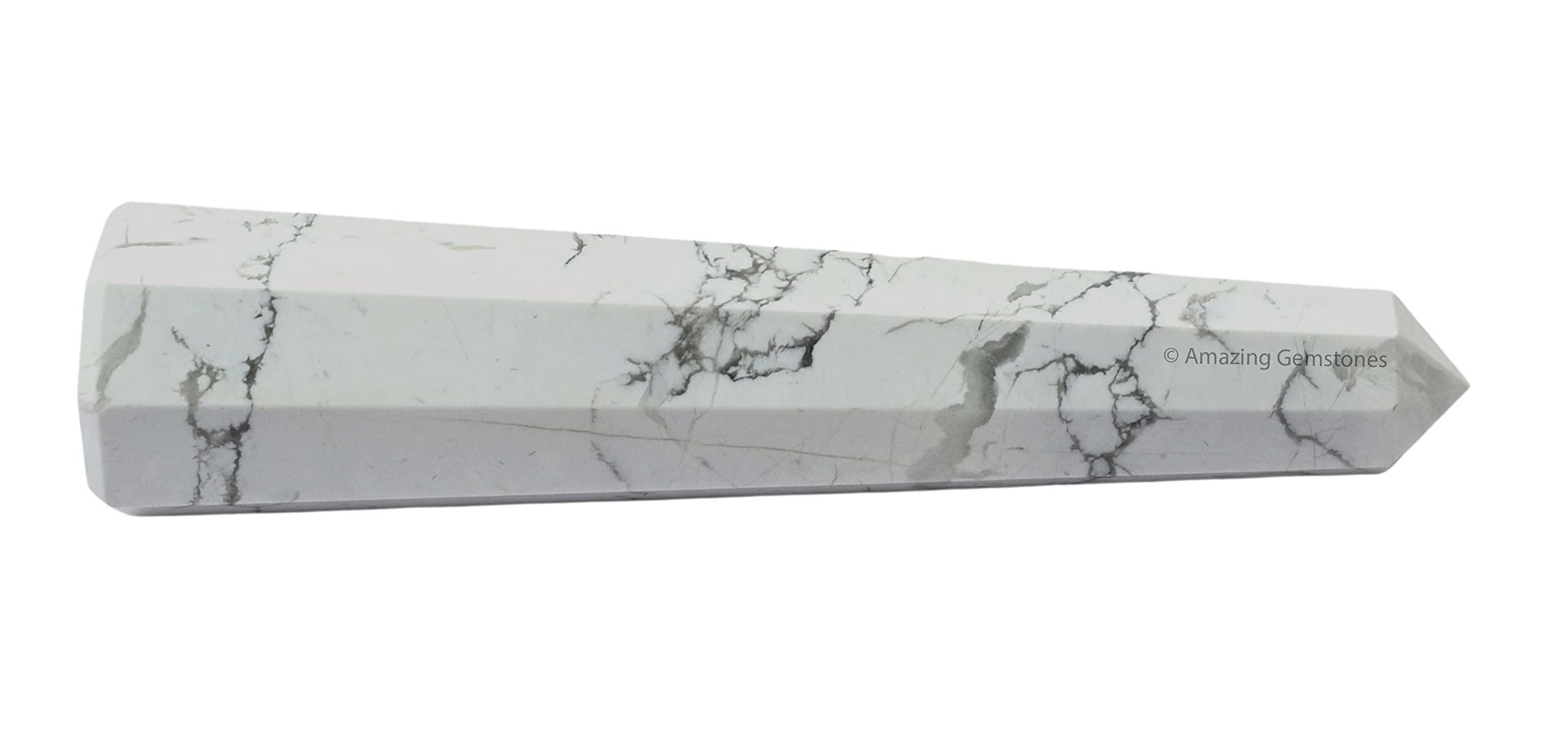 Amazing Gemstone Howlite obelisco-cristal equilibrio mental