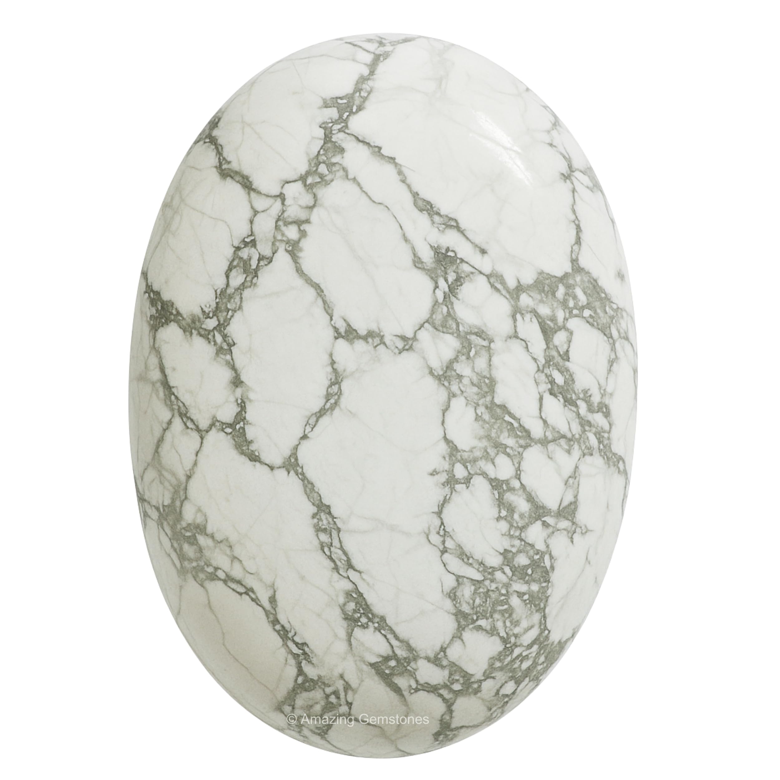 Amazing Gemstone Howlite: piedra palma grande para meditación relajante