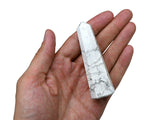 Amazing Gemstone Howlite punta-cristal dirige energía para sanación