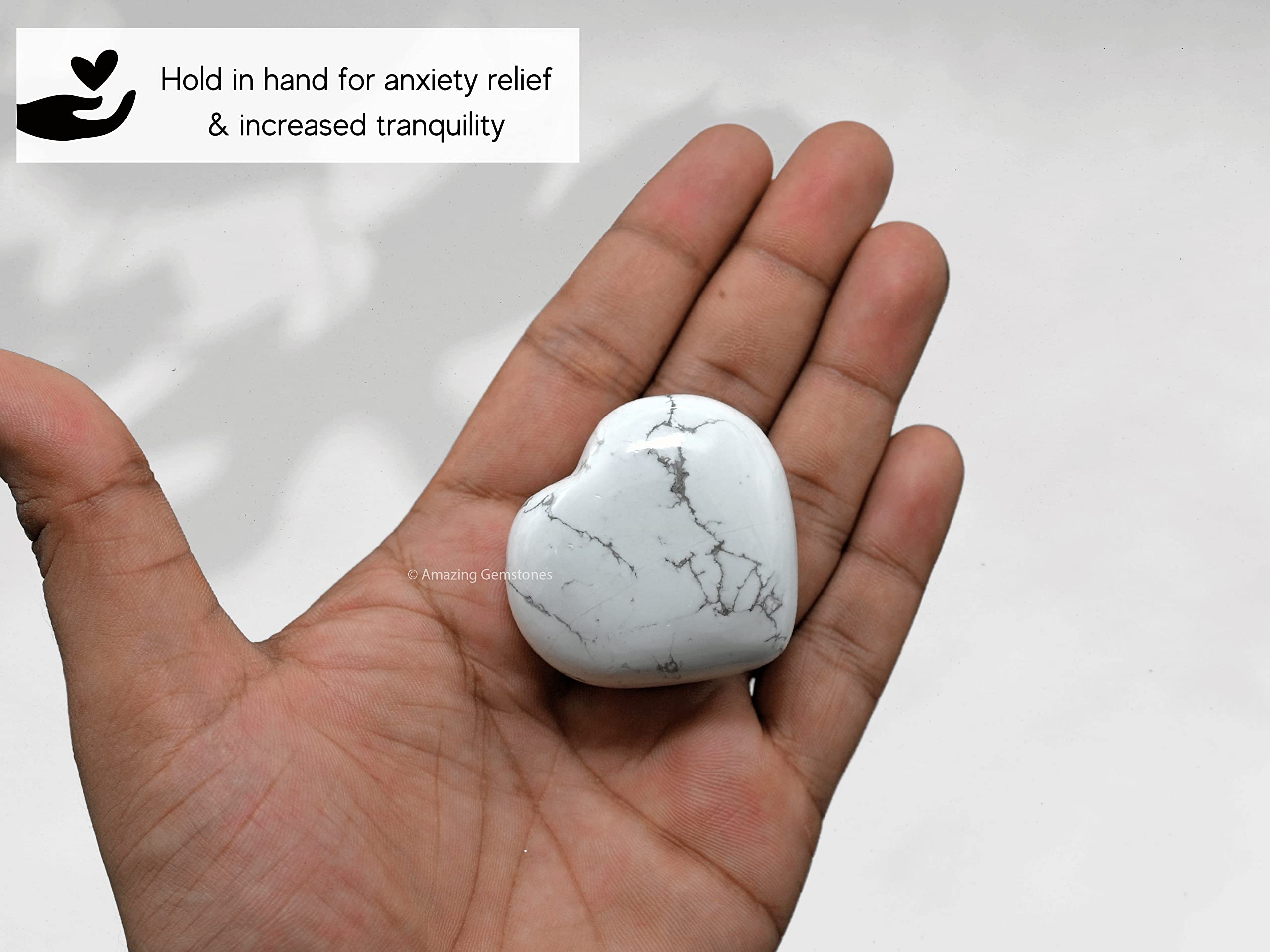 Amazing Gemstone Howlite para Reiki y sanación suave.