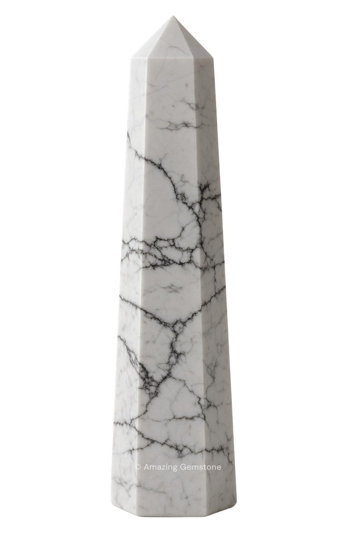 Amazing Gemstone Howlite torre-cristal energizante para espacios