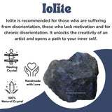 Piedra iolita con certificado de autenticidad de Amazing Gemstone.