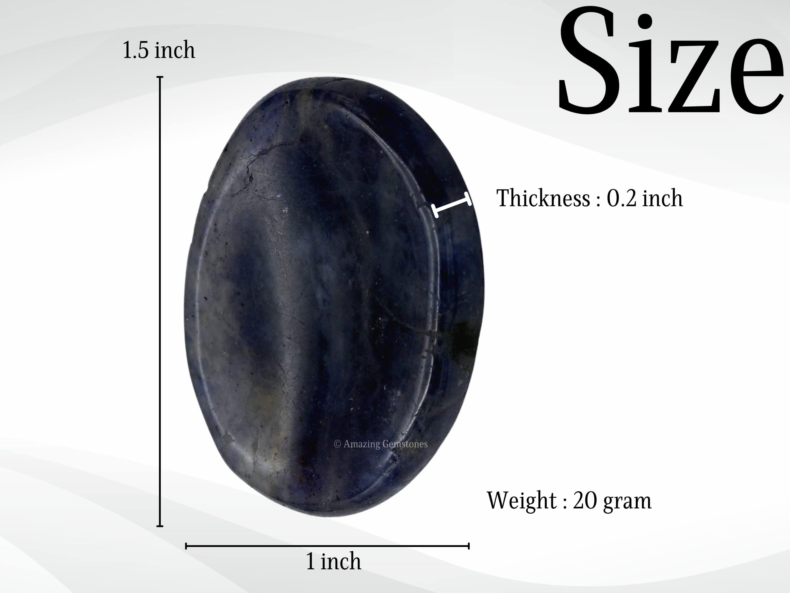 Piedra iolite de Amazing Gemstone para rituales de relajación