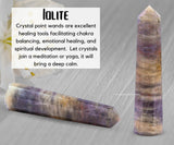 Amazing Gemstone Iolite rejilla cristal: facilita una rejilla energética para meditaciones y manifestación.