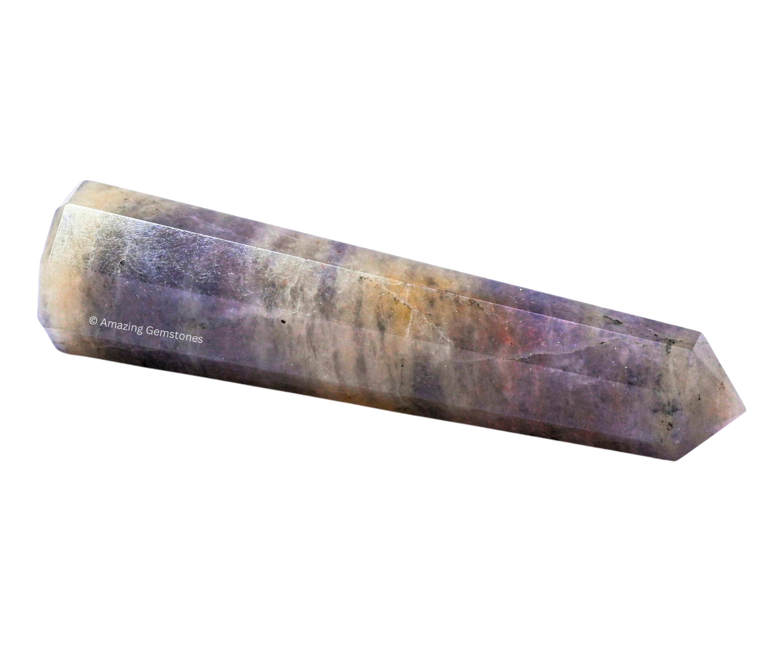 Amazing Gemstone Iolite varita cristal: enfoque energético para meditaciones y curación suave.