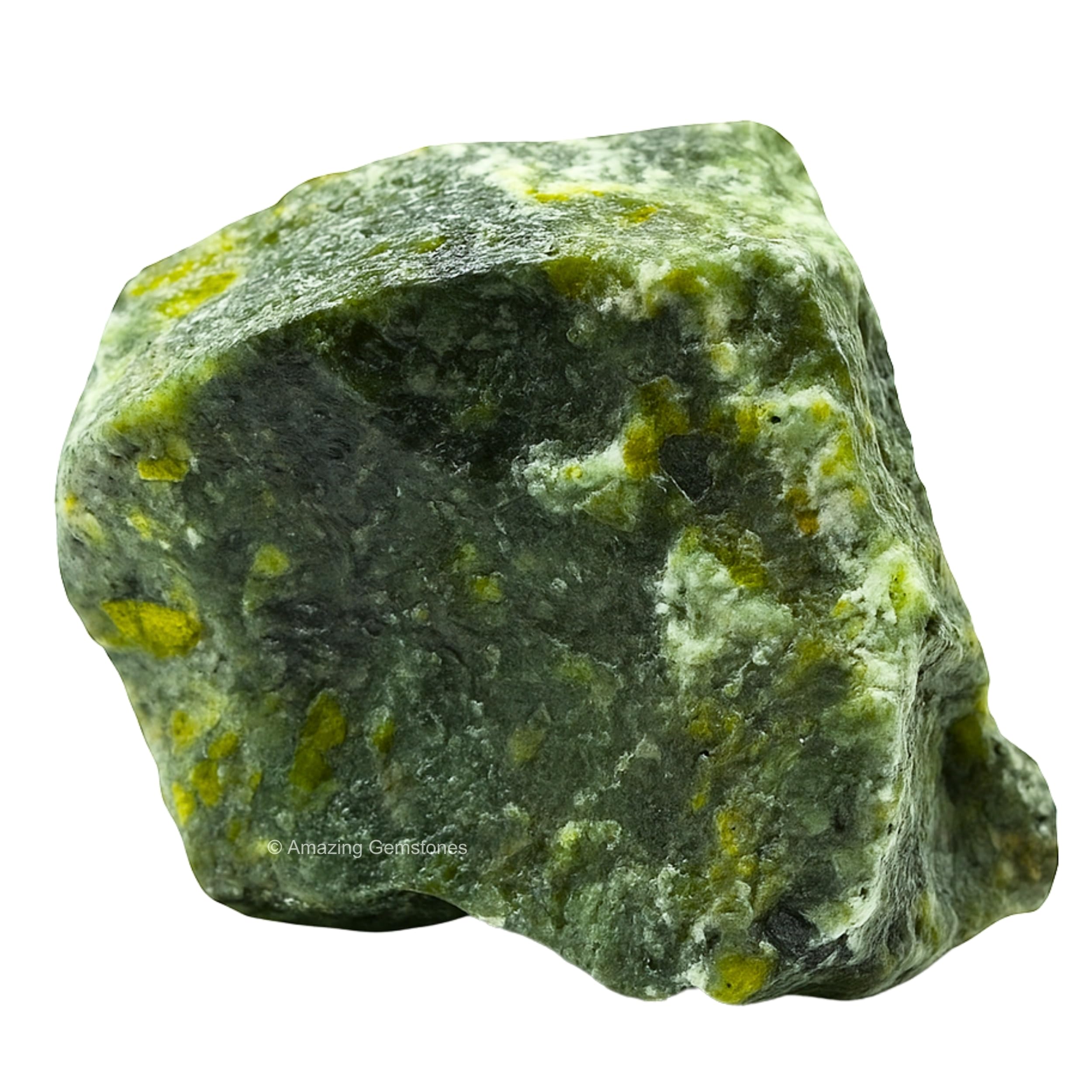 Amazing Gemstone jade verde crudo en mano, promueve armonía emocional.