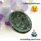 Accesorio de meditación para bolso con jade verde Amazing Gemstone.