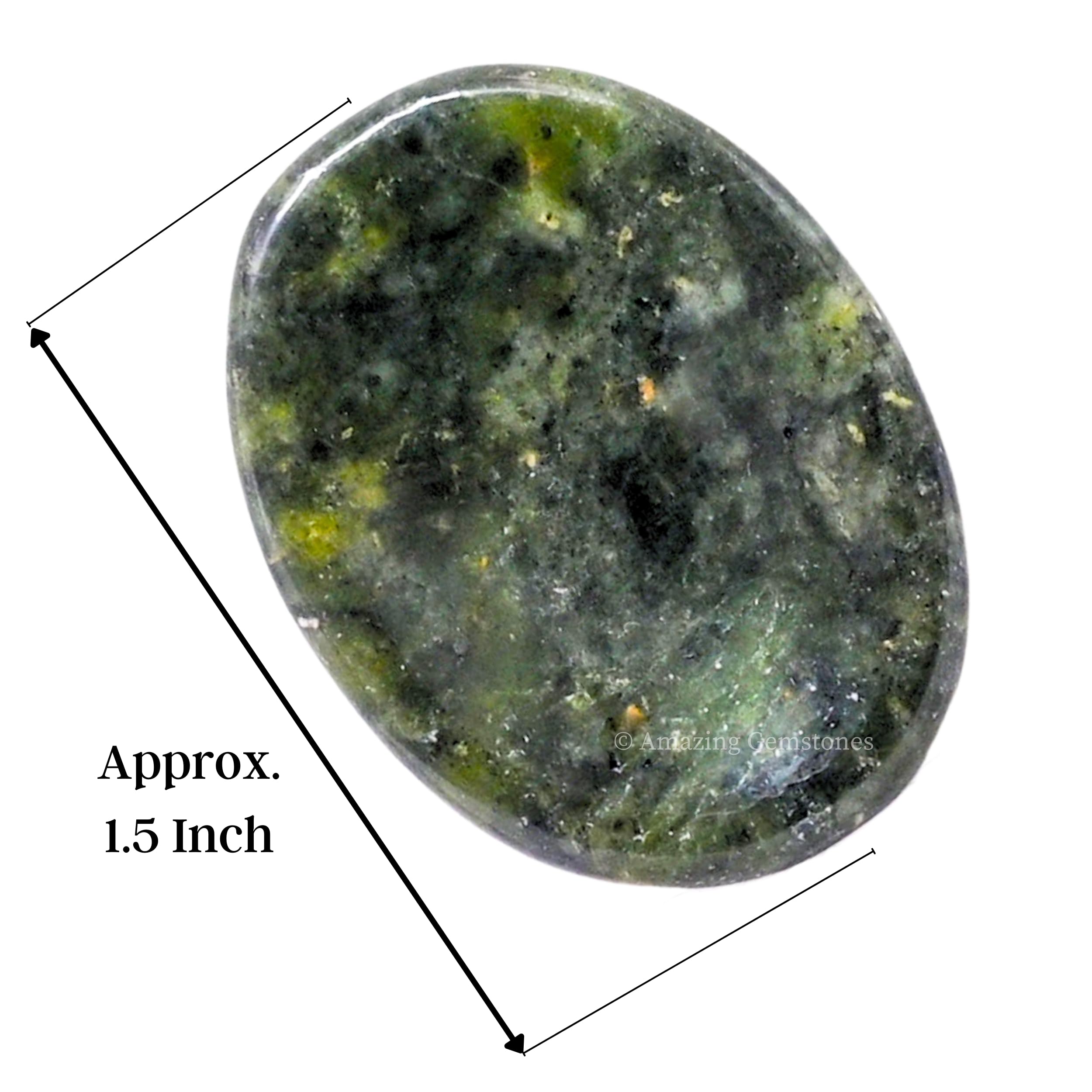 Piedra de preocupación Amazing Gemstone jade verde para alivio suave del estrés.