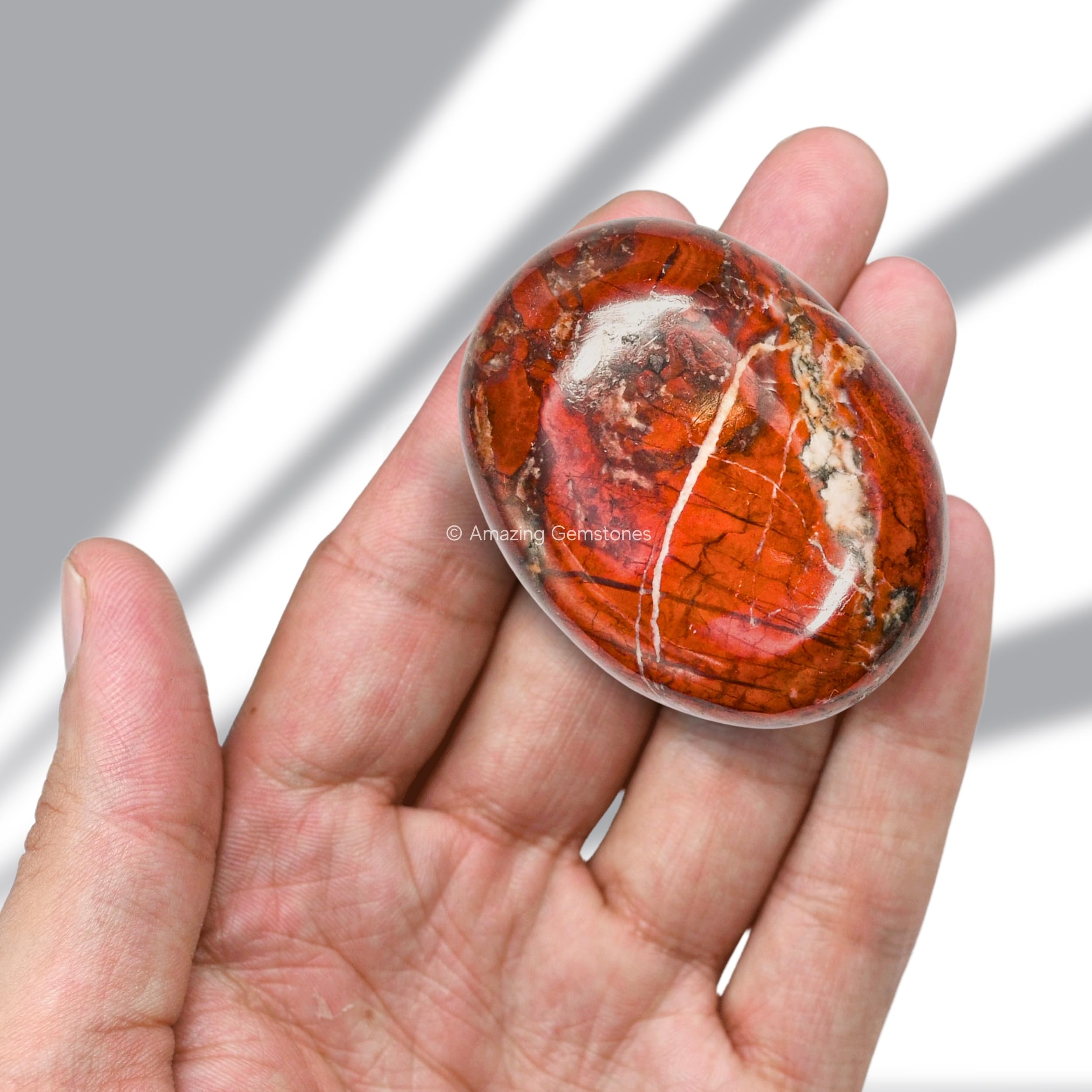 Amazing Gemstone jaspe brecciado equilibra chakras durante la práctica