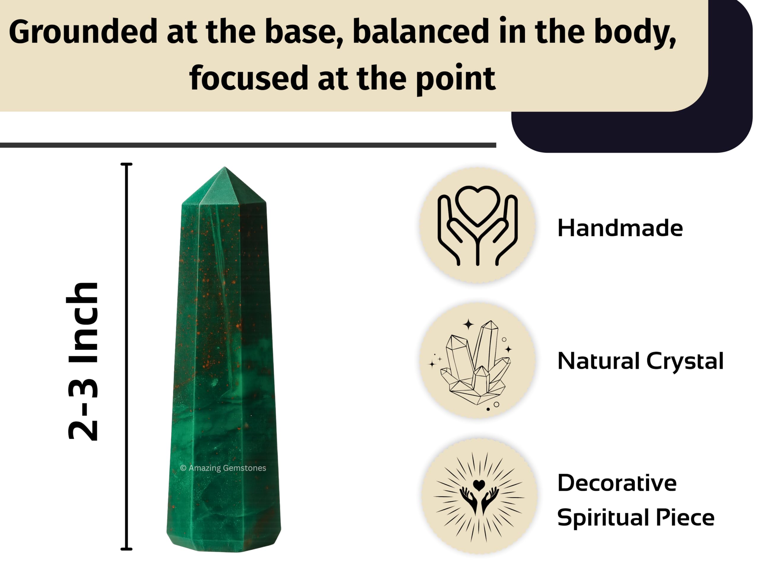 Meditación con jaspe sangre Amazing Gemstone para calma y concentración.
