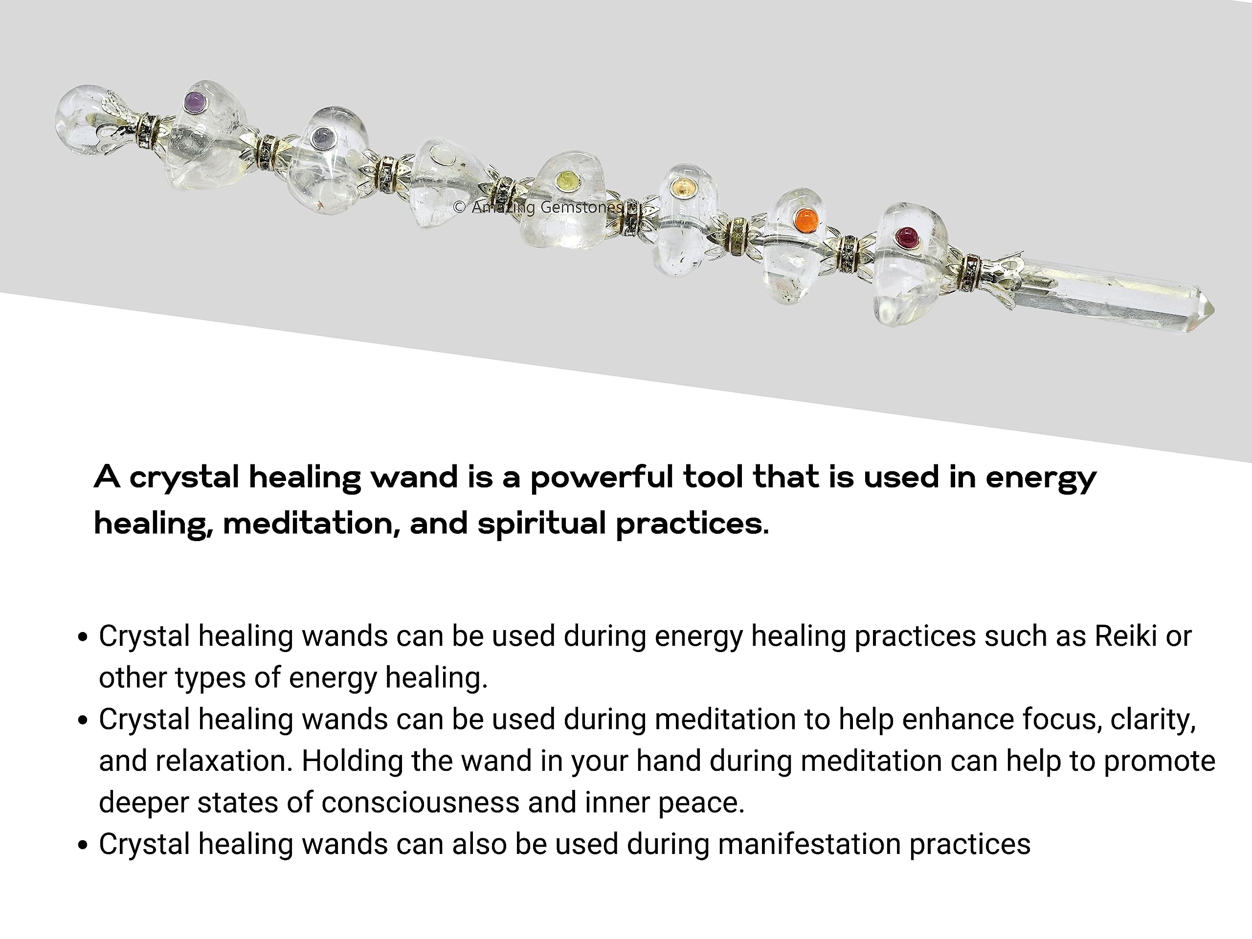 Amazing Gemstone kit-regalo cristal cuarzo varita para rituales y práctica espiritual