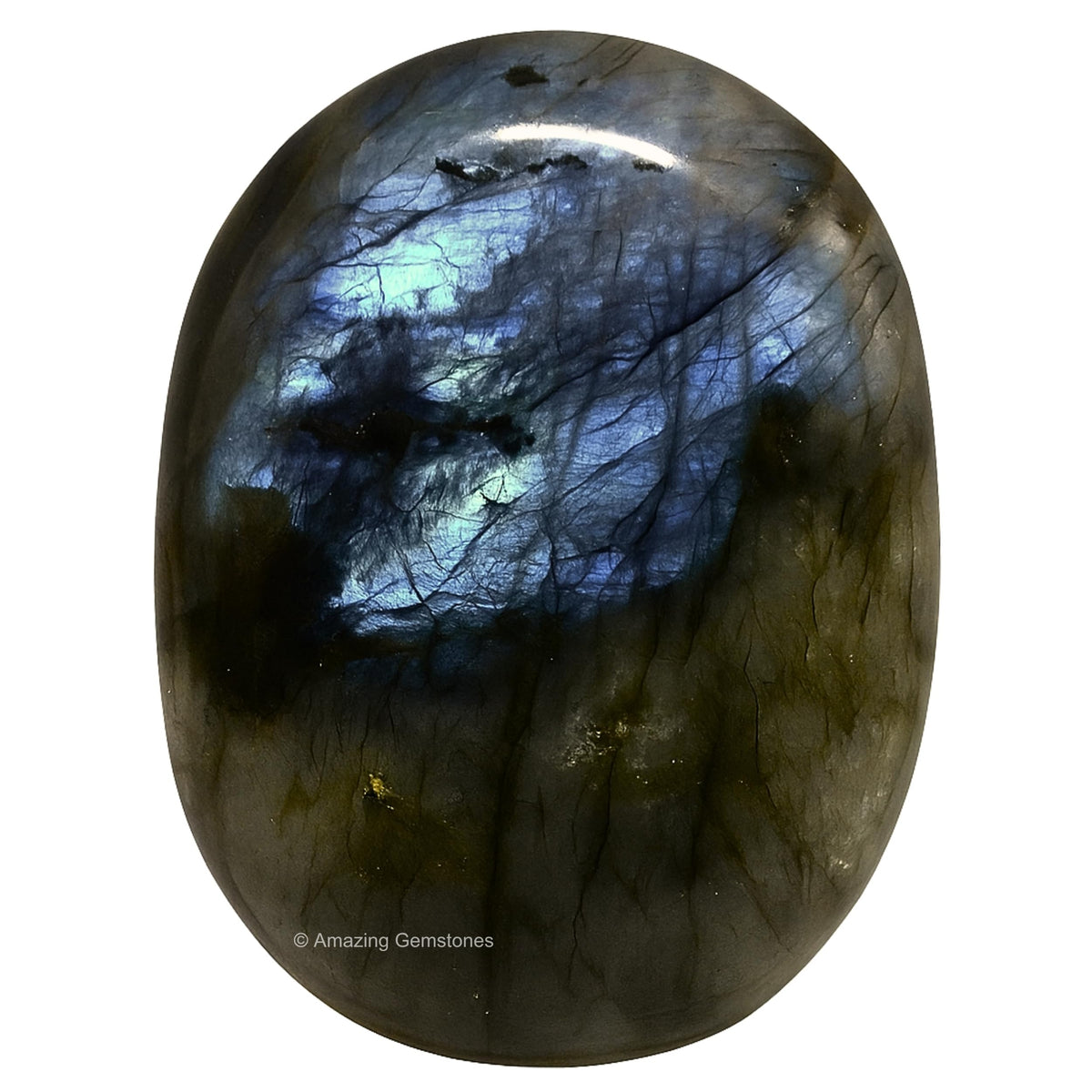 Amazing Gemstone Labradorita: piedra palma grande para meditación y equilibrio.