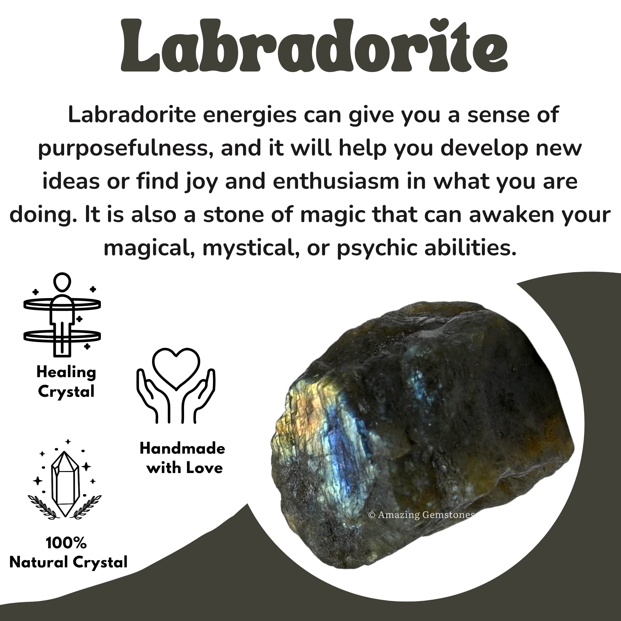 Amazing Gemstone Labradorite: energías para enfoque y propósito durante la meditación.