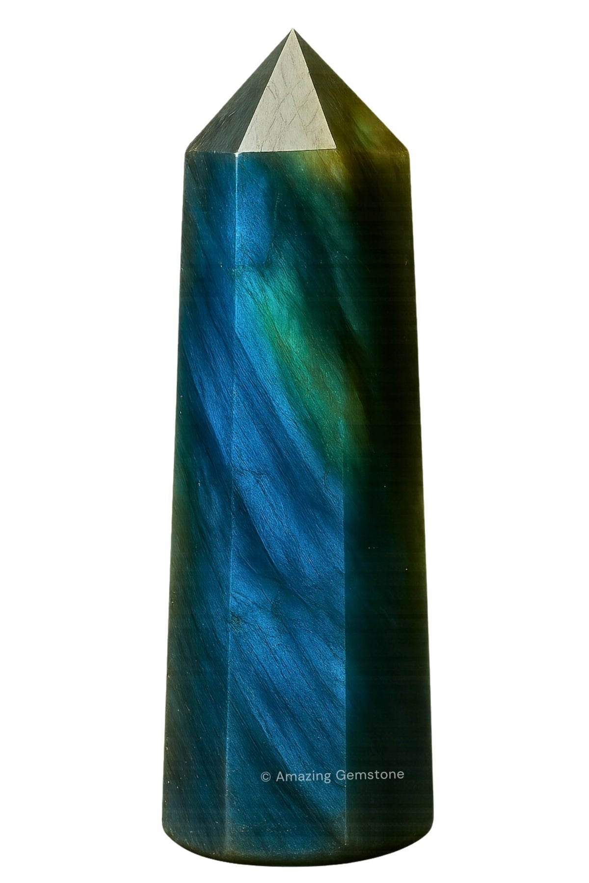 Amazing Gemstone Labradorite torre cristal: eleva la energía y purifica el ambiente