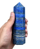 Amazing Gemstone obelisco de lapislázuli para concentración y equilibrio emocional.
