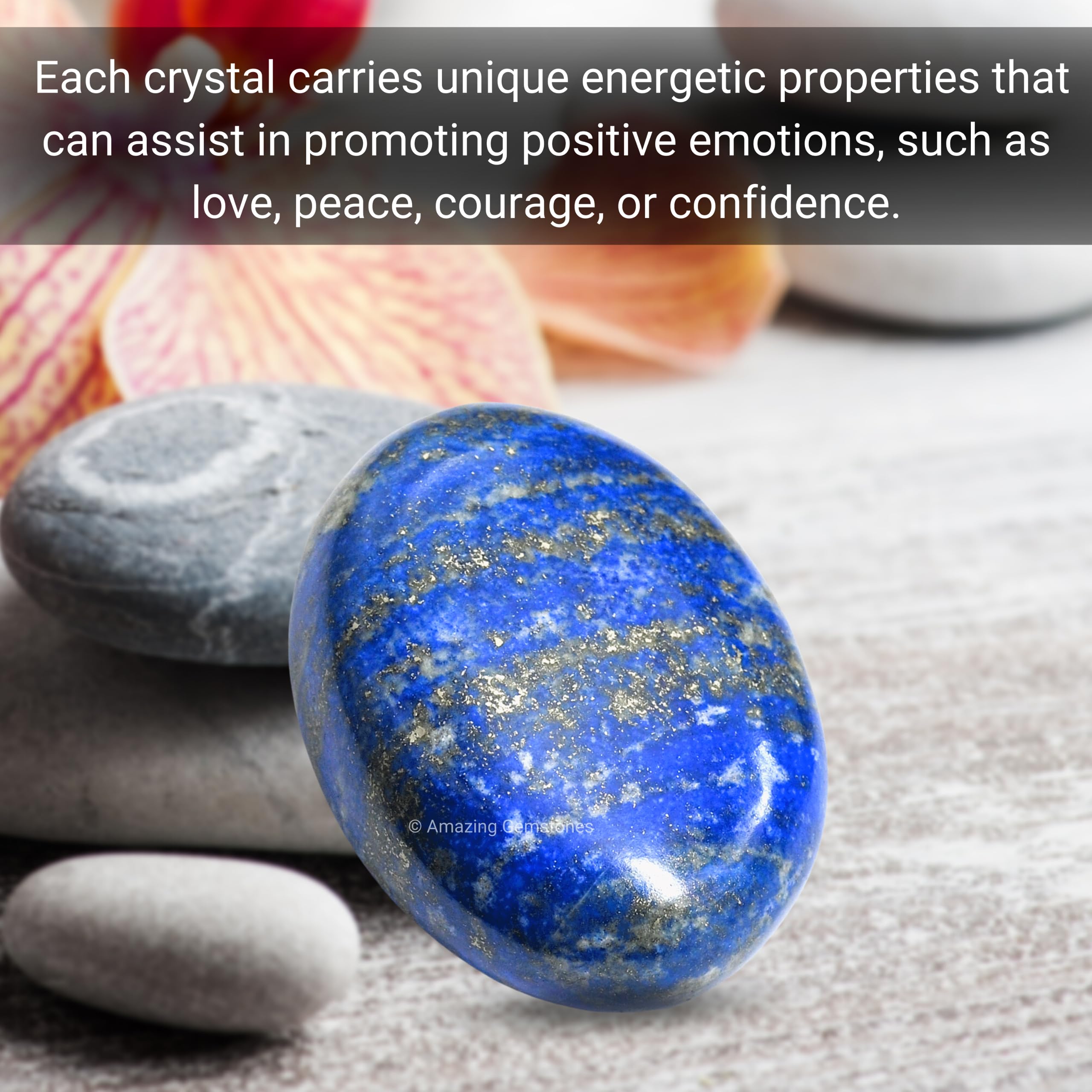 Amazing Gemstone lapislázuli: piedra para masaje corporal, favorece relajación de cuello y espalda.