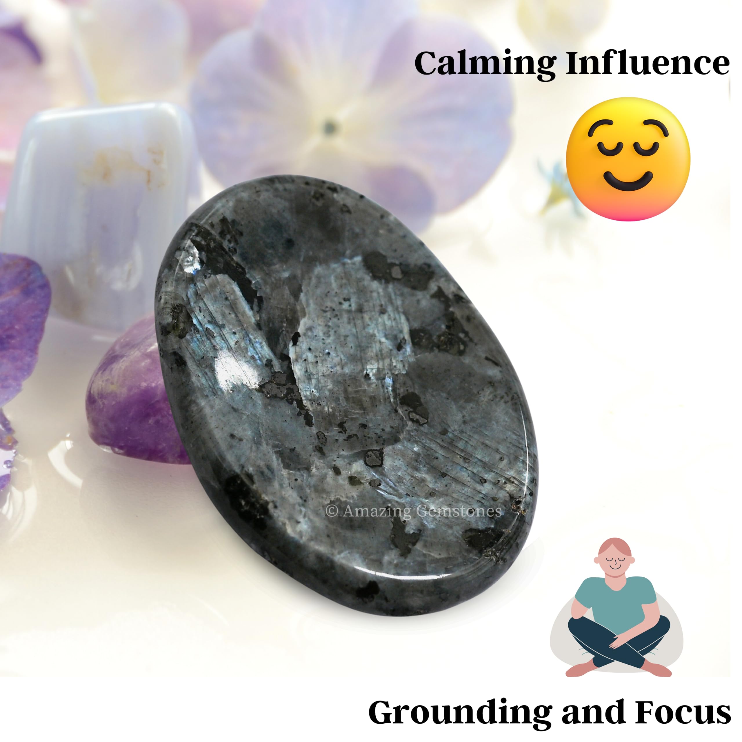 Amazing Gemstone larvikita, diseño original para uso diario y bienestar.