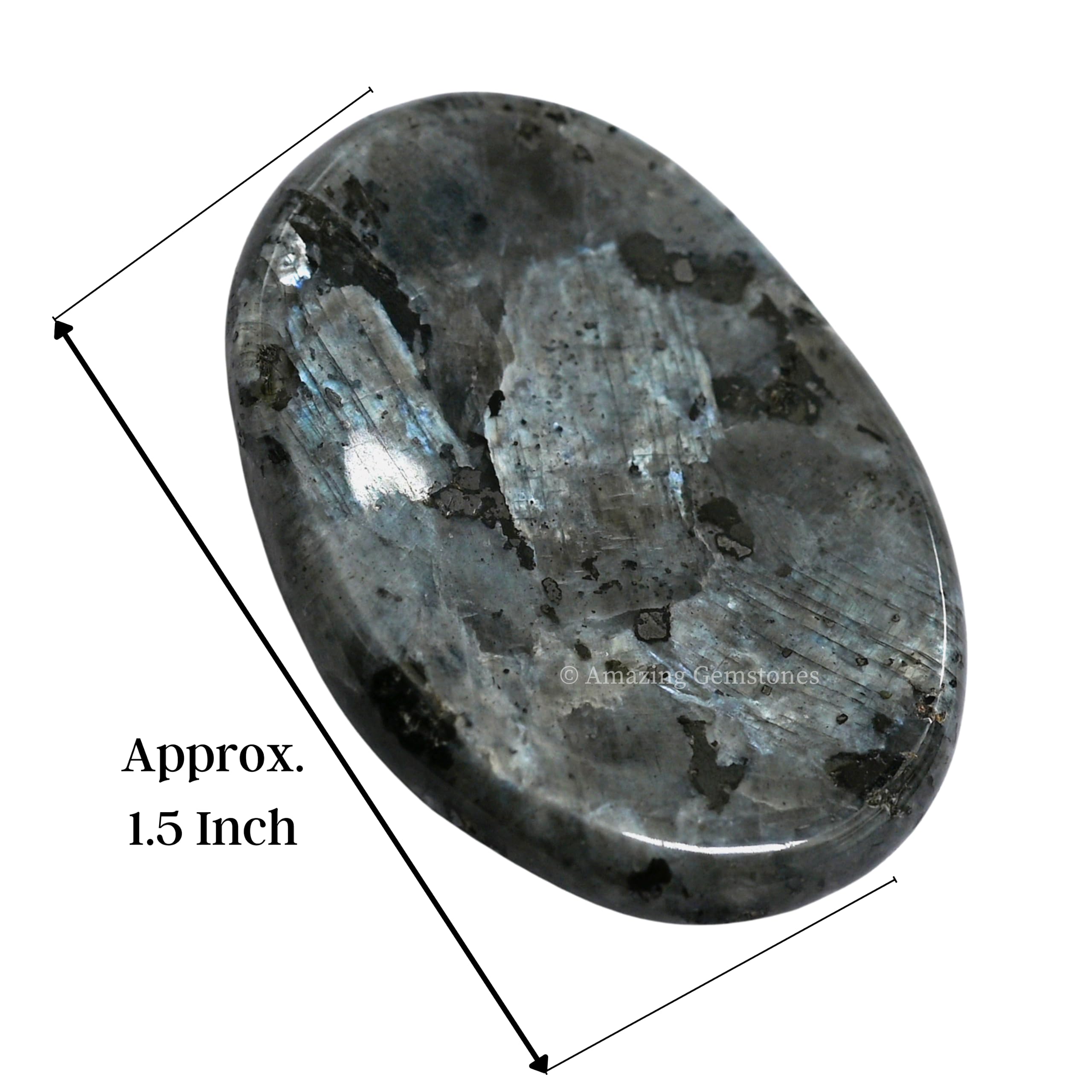 Amazing Gemstone larvikita, primer plano destacando su textura para equilibrio emocional.