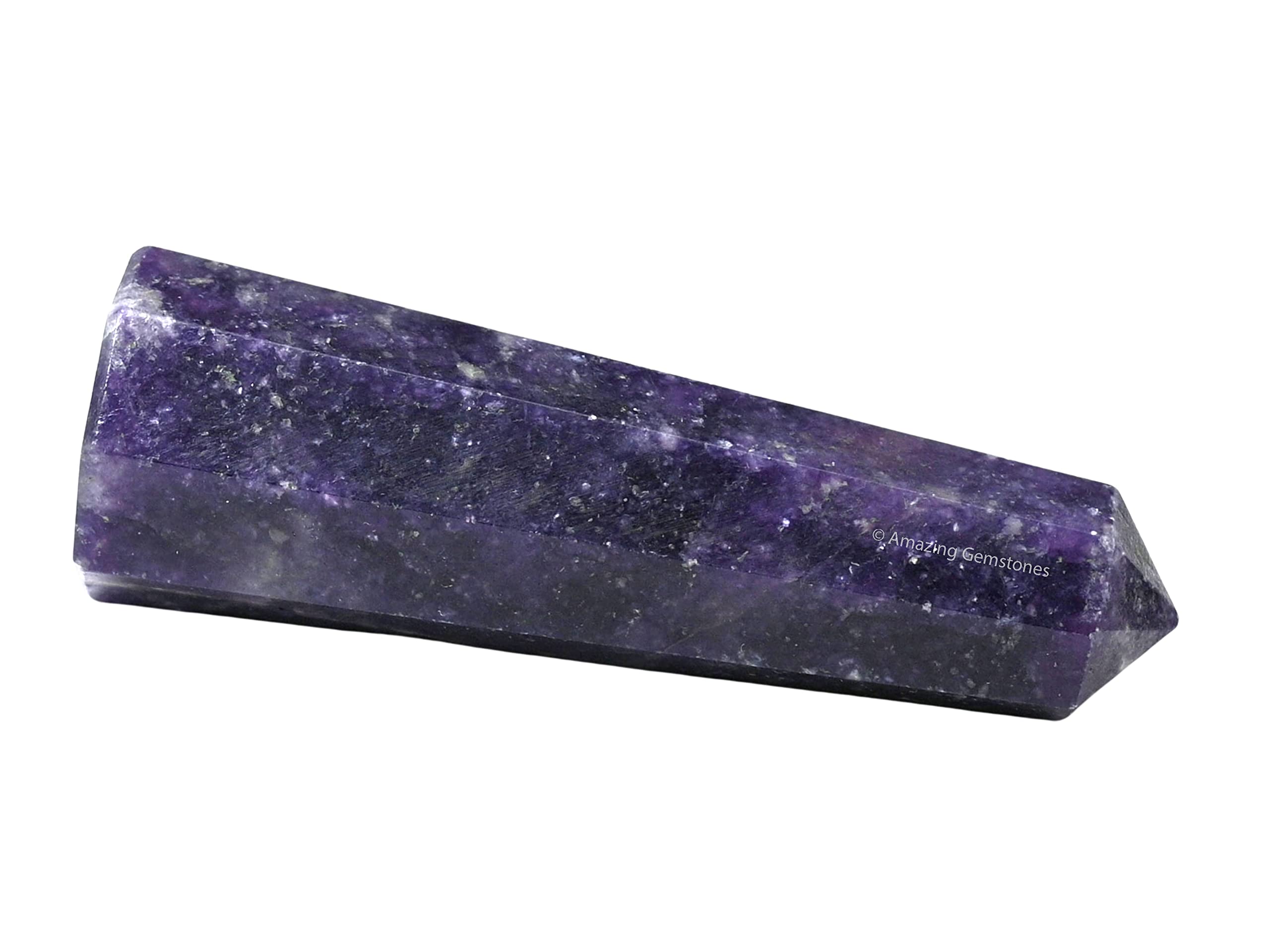 Amazing Gemstone Lepidolita Torre Detalle Punta: energía dirigida para equilibrio diario.