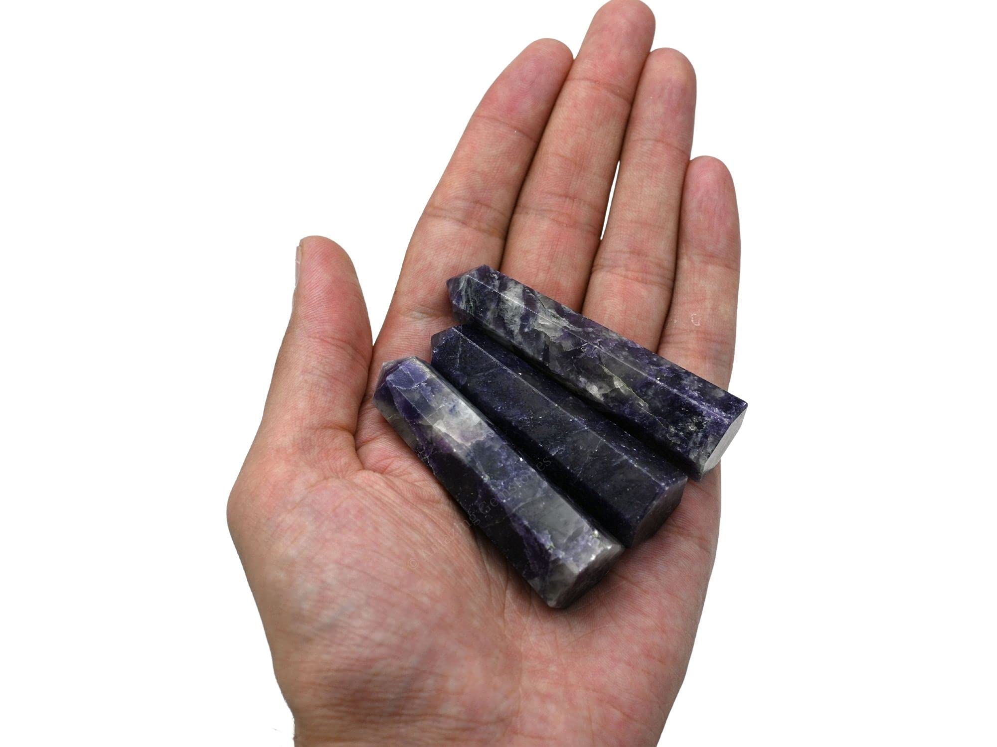 Amazing Gemstone Lepidolita, torre energizante para enfoque y equilibrio.