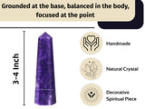 Amazing Gemstone Lepidolite Torre Grid Cristales: punto central para rejilla de cristales.