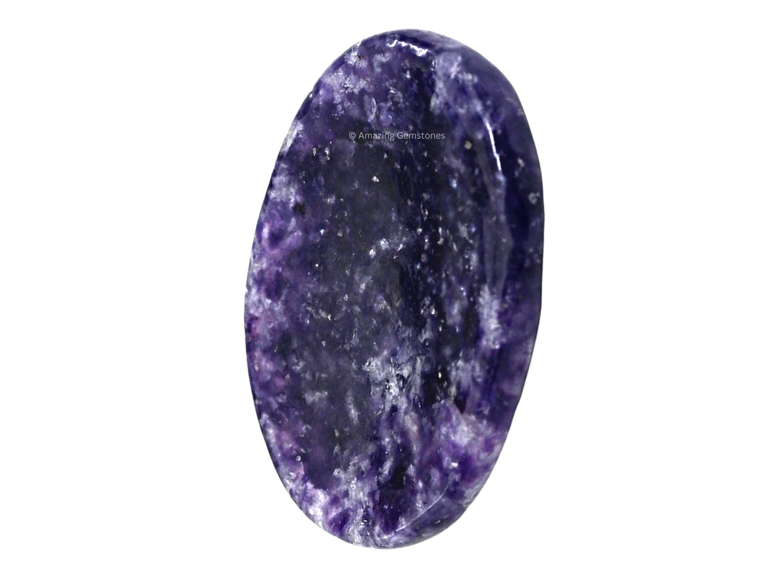 Amazing Gemstone Lepidolite: piedra en mano para calma y concentración durante la meditación.
