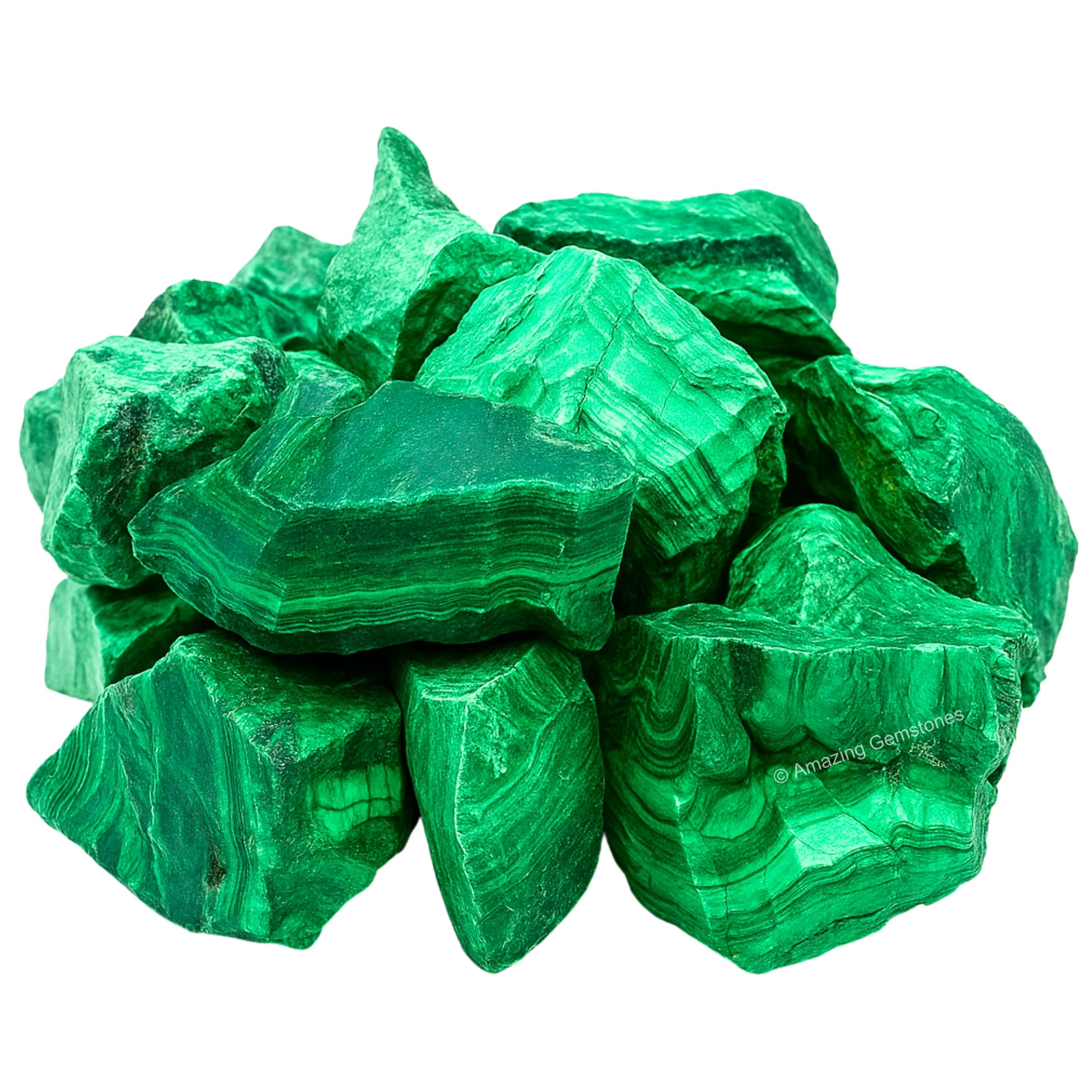 Amazing Gemstone Malaquita, textura natural para meditacion y equilibrio emocional.