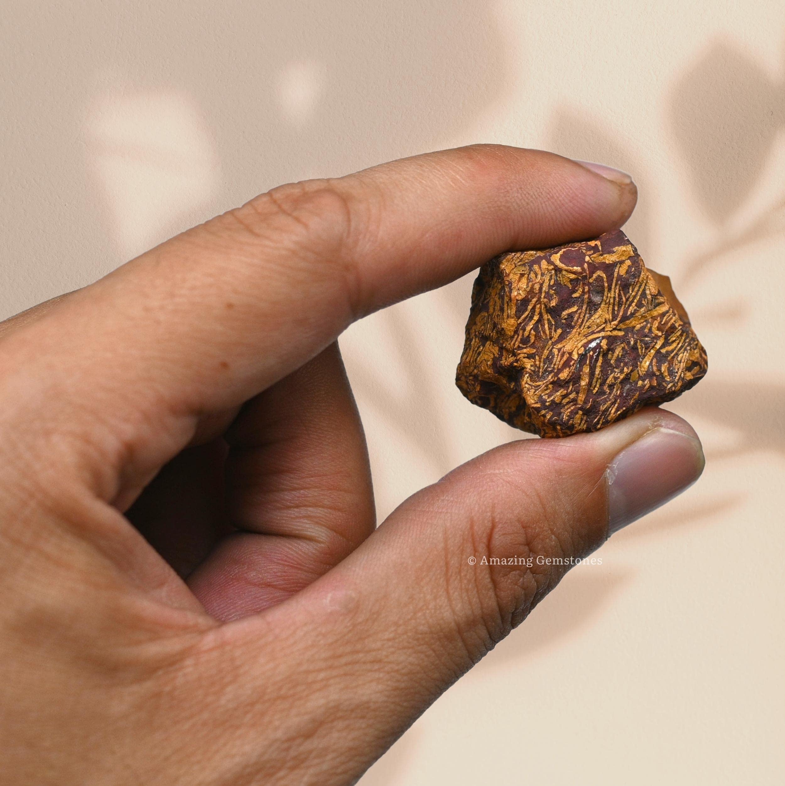 Amazing Gemstone Mariyam Jasper — regalo con certificado y bolsa de terciopelo