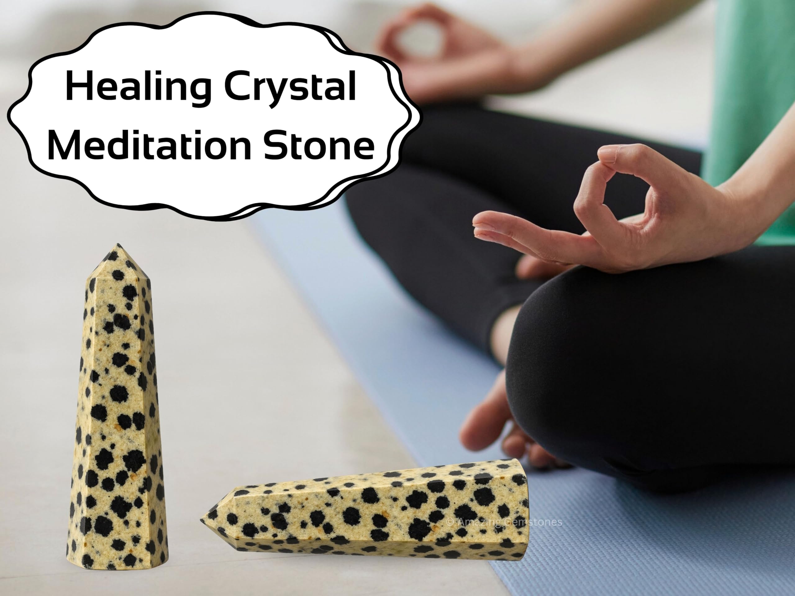 Amazing Gemstone meditacion con jaspe dálmata para enfoque interior