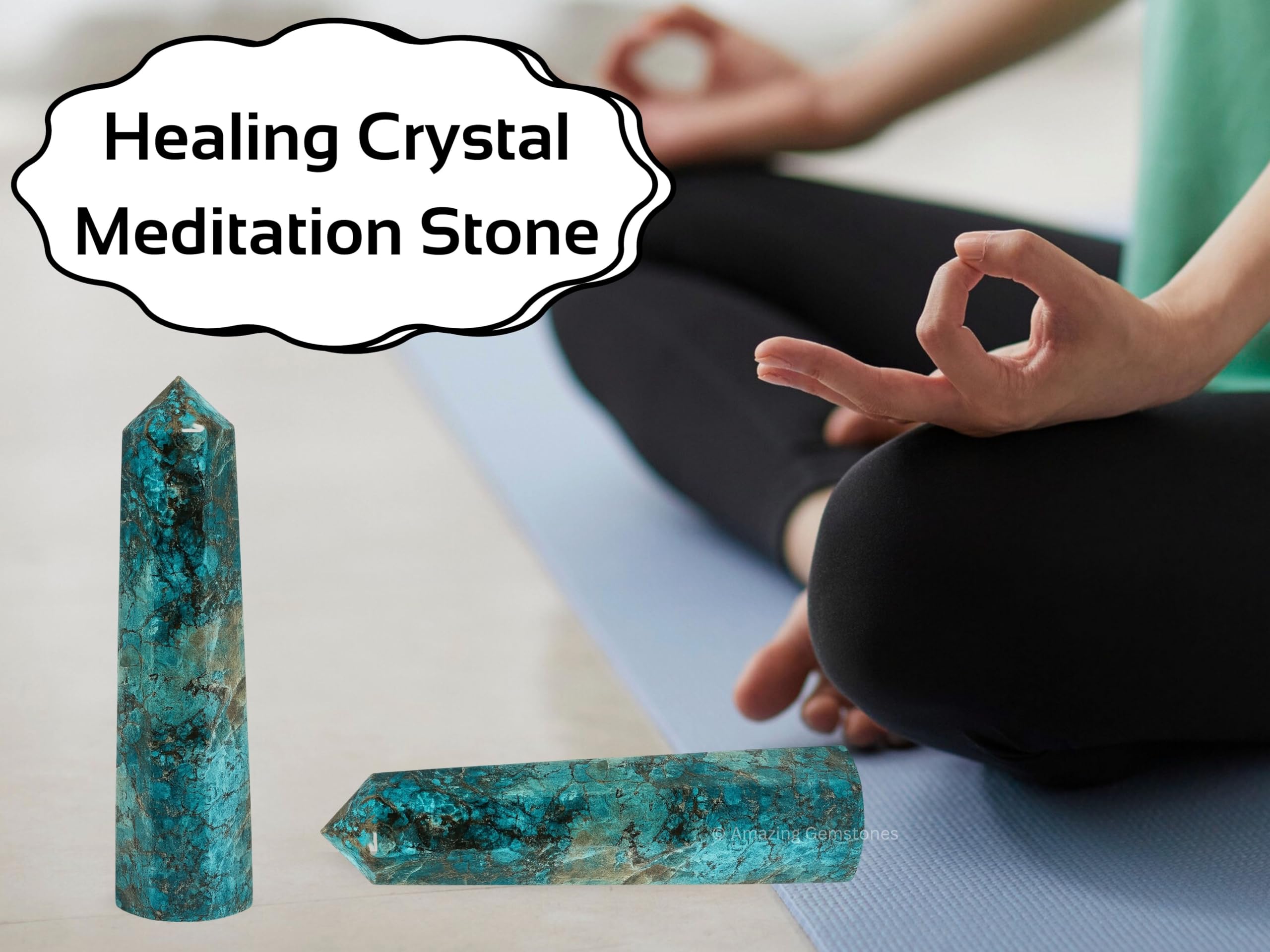 Medidas entre 2 y 3 pulgadas para meditaciones y espacios de trabajo, Amazing Gemstone.