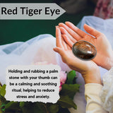 Amazing Gemstone meditacion piedra ojo de tigre rojo para concentración y atención plena