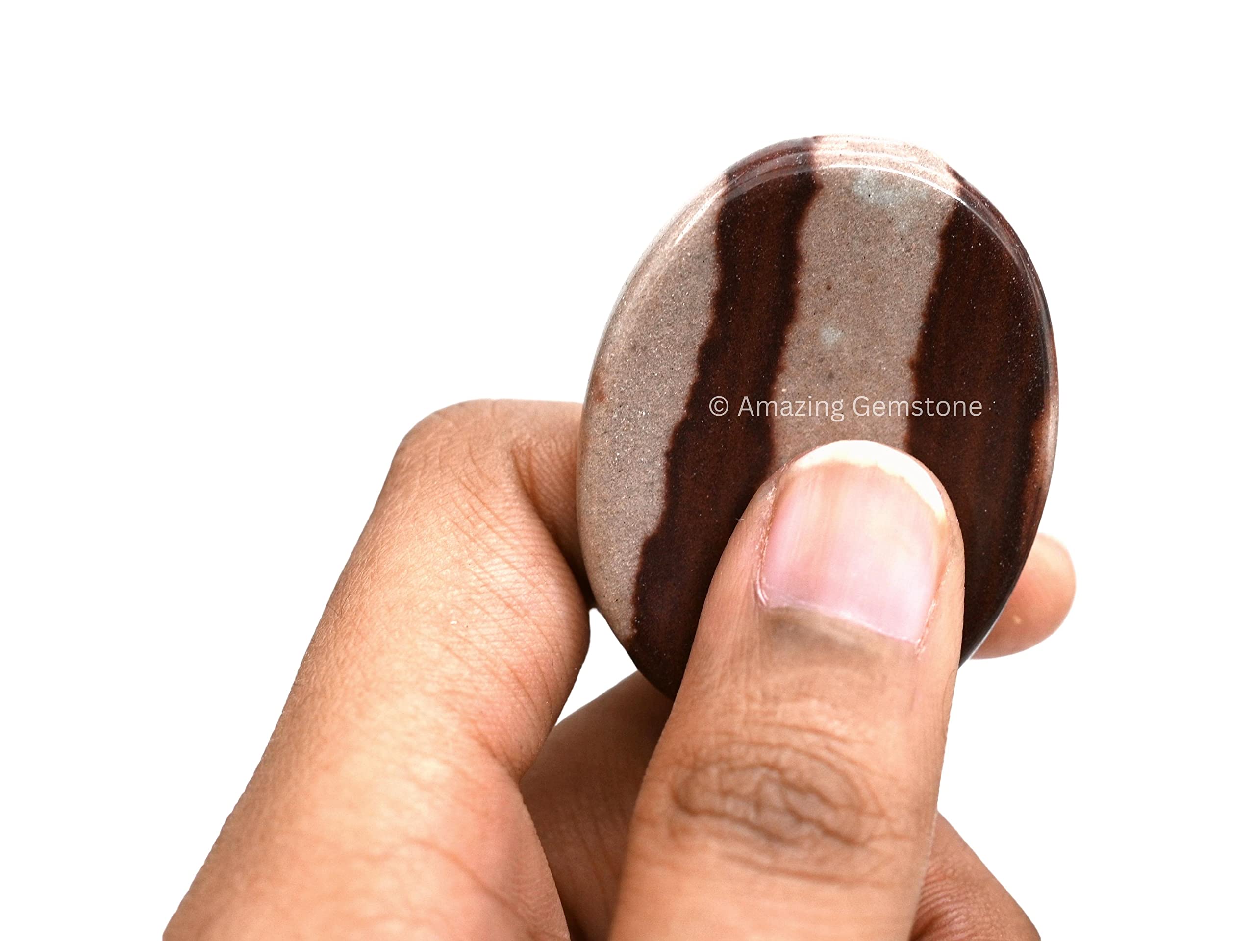 Amazing Gemstone Narmada Shiva Lingam Worry Stone control-estres: enfoque diario