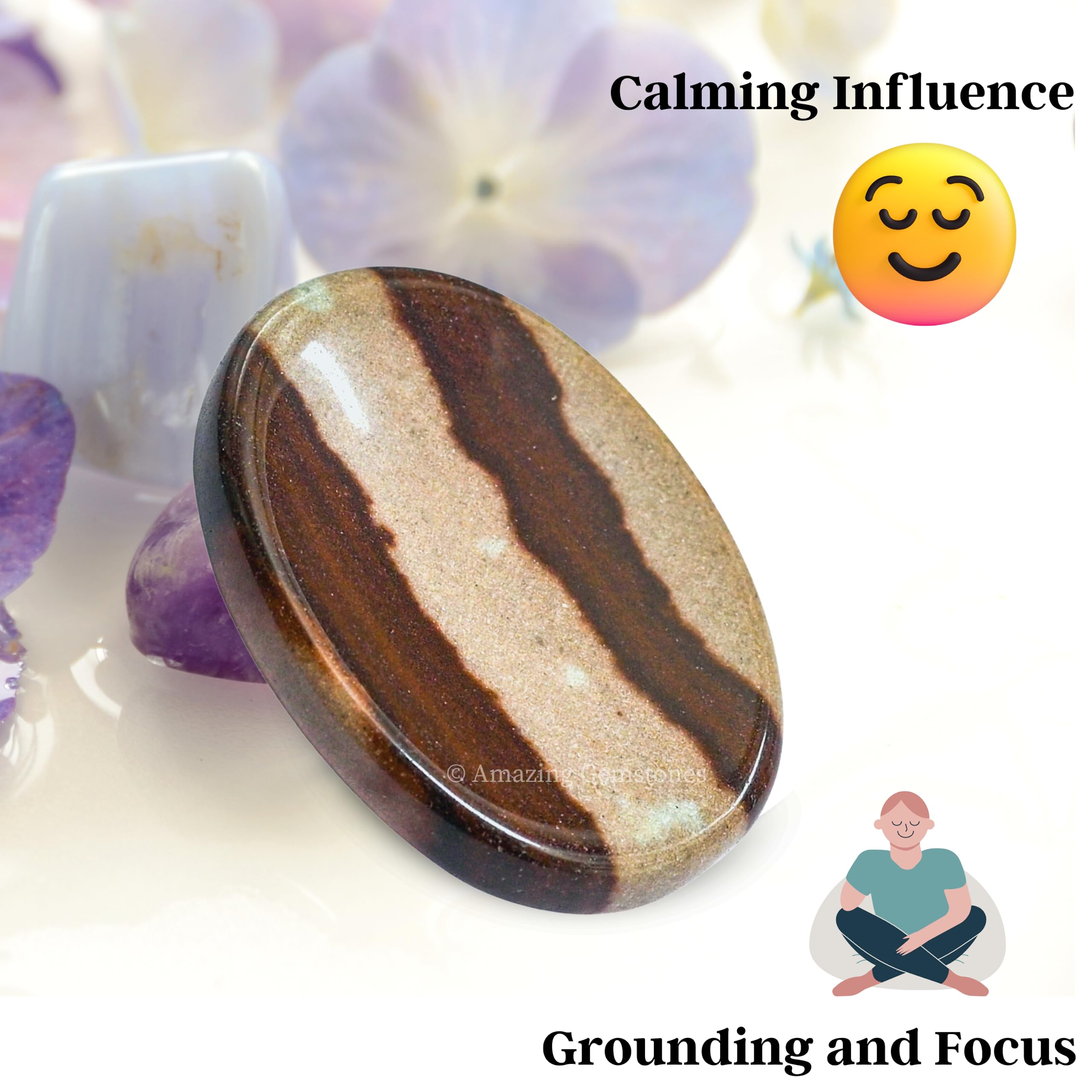 Amazing Gemstone Narmada Shiva Lingam Worry Stone regalo: detalle pensado para serenidad