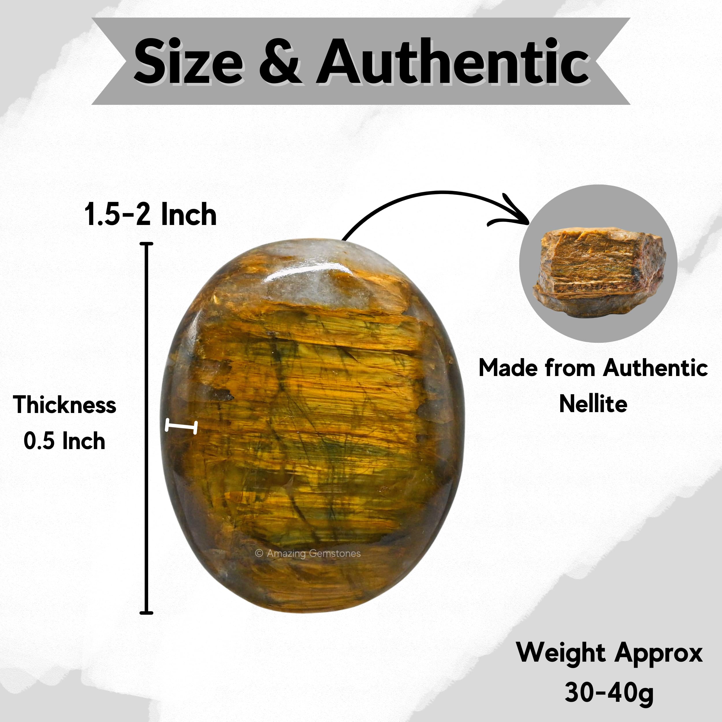 Nelite de Amazing Gemstone, uso para meditación y práctica de atención plena.