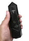 Amazing Gemstone Nuummite: baston-cristal para cuadrícula de cristales.