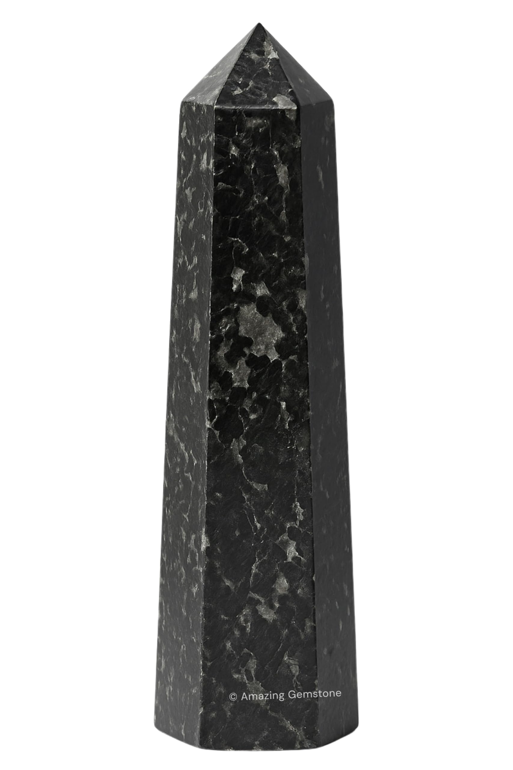 Amazing Gemstone Nuummite torre cristal 2-3 pulgadas: enfoque energético para revitalizar espacios