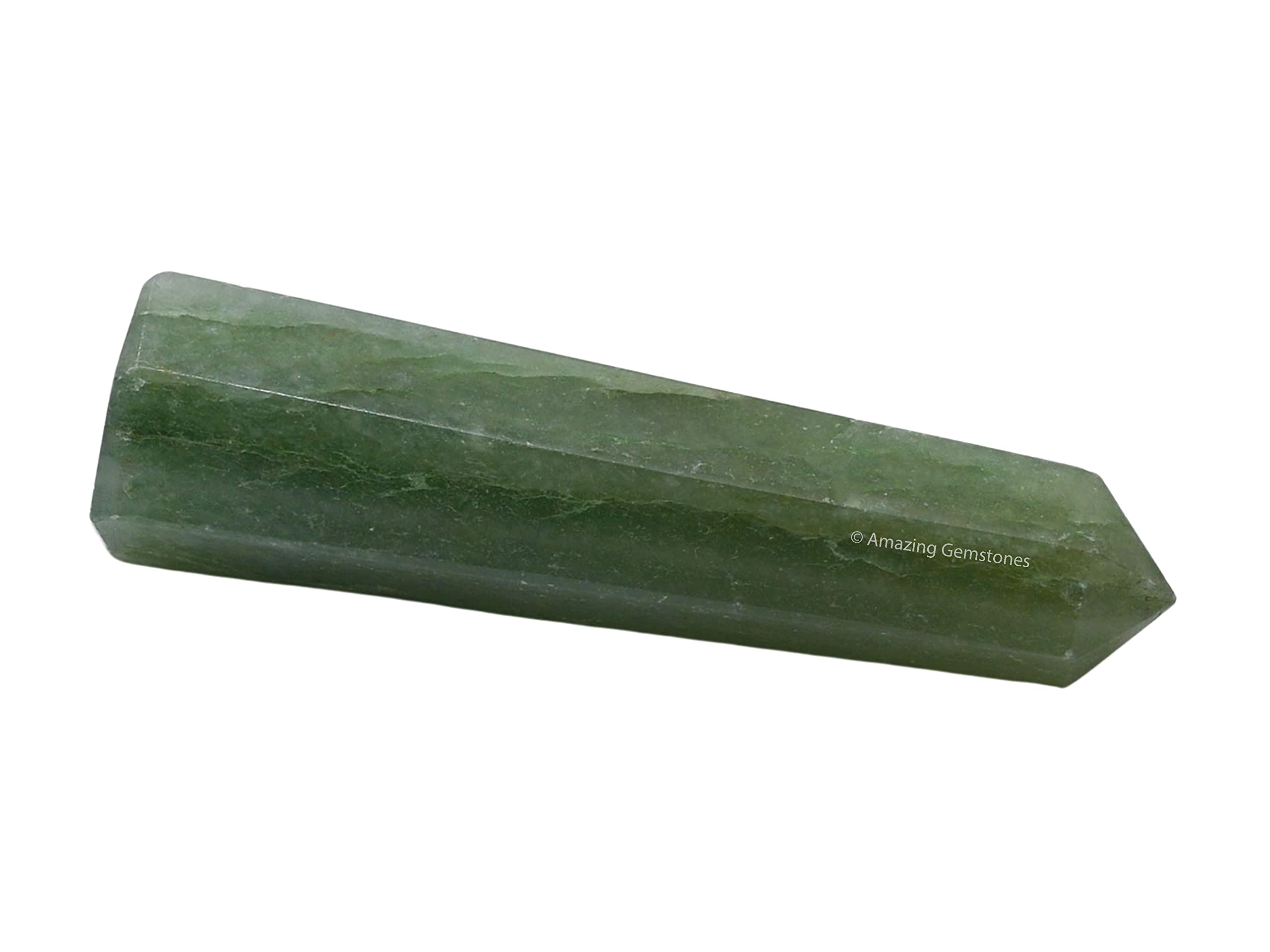 Amazing Gemstone obelisco cristal Aventurina Verde intensifica energía y balance emocional.