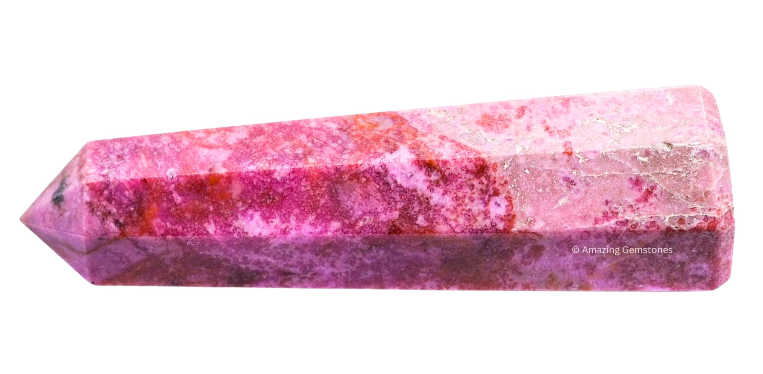 Amazing Gemstone obelisco cristal cobalto-calcita amplifica energía y enfoque.