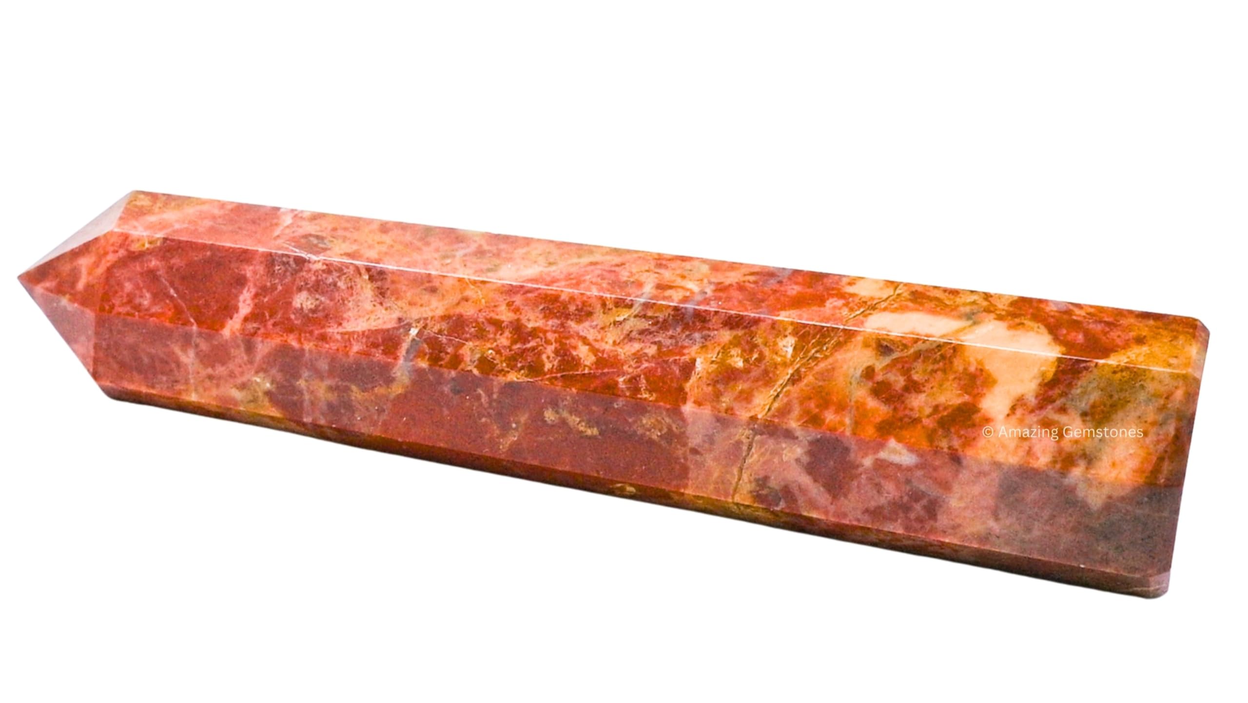 Amazing Gemstone Obelisco de cristal jaspe: favorece equilibrio mental y emocional