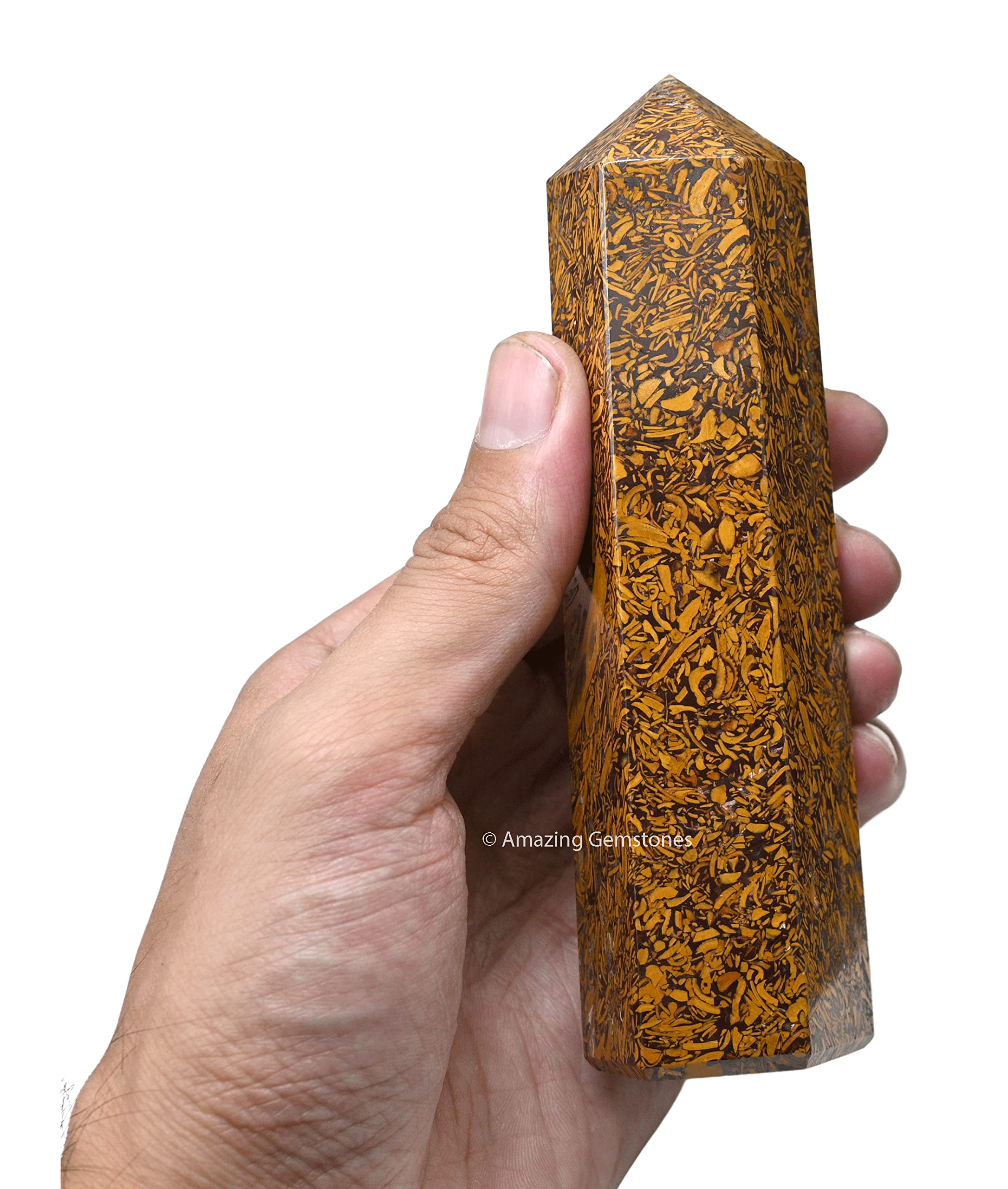 Amazing Gemstone obelisco cristal Mariyam Jaspe Amplificación de energía para espacios