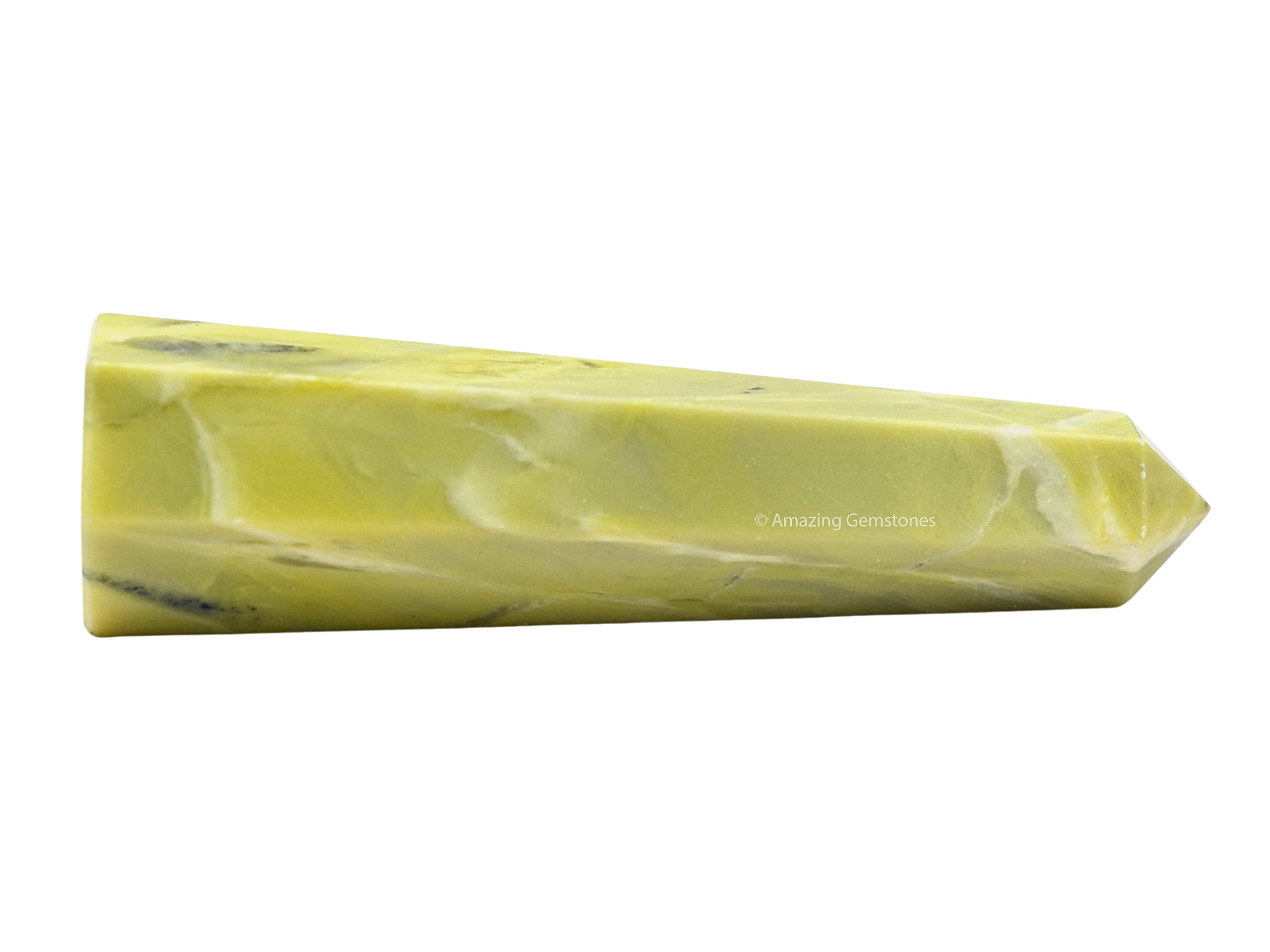 Amazing Gemstone obelisco cristal serpentina, equilibrio mental y emocional.