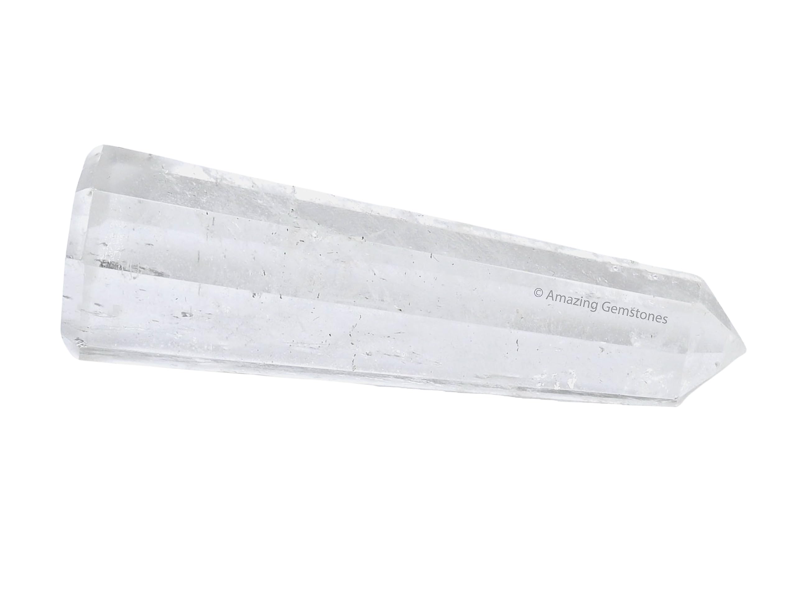 Obelisco de cuarzo Amazing Gemstone amplifica energía para balance mental y emocional
