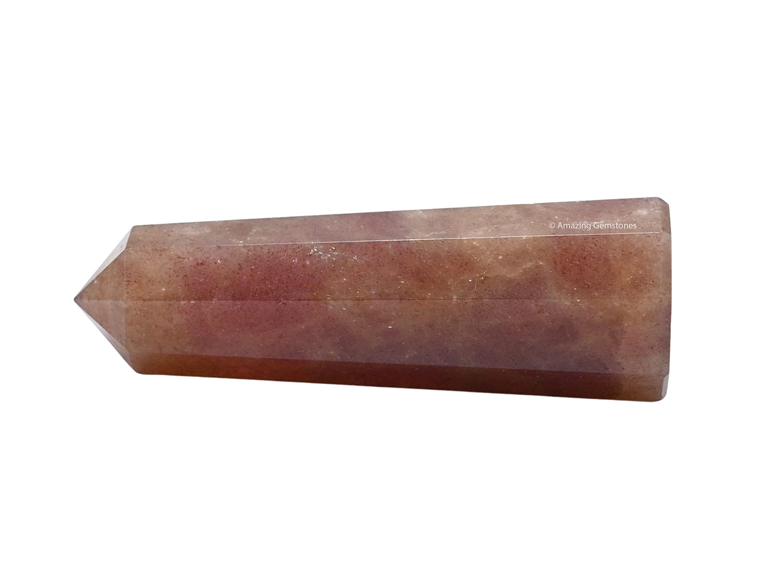 Amazing Gemstone obelisco de cuarzo fresa que potencia equilibrio y concentración