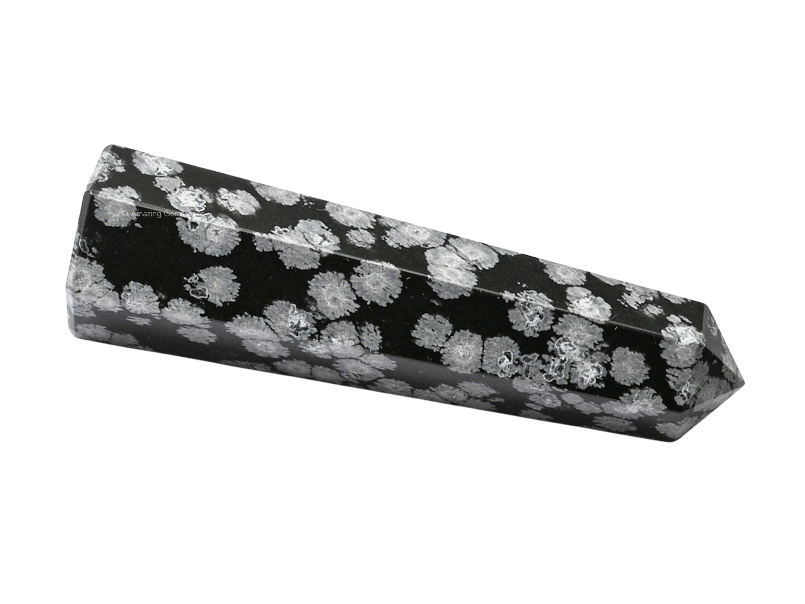 Amazing Gemstone obelisco de cristal obsidiana nieve mejora la concentración.