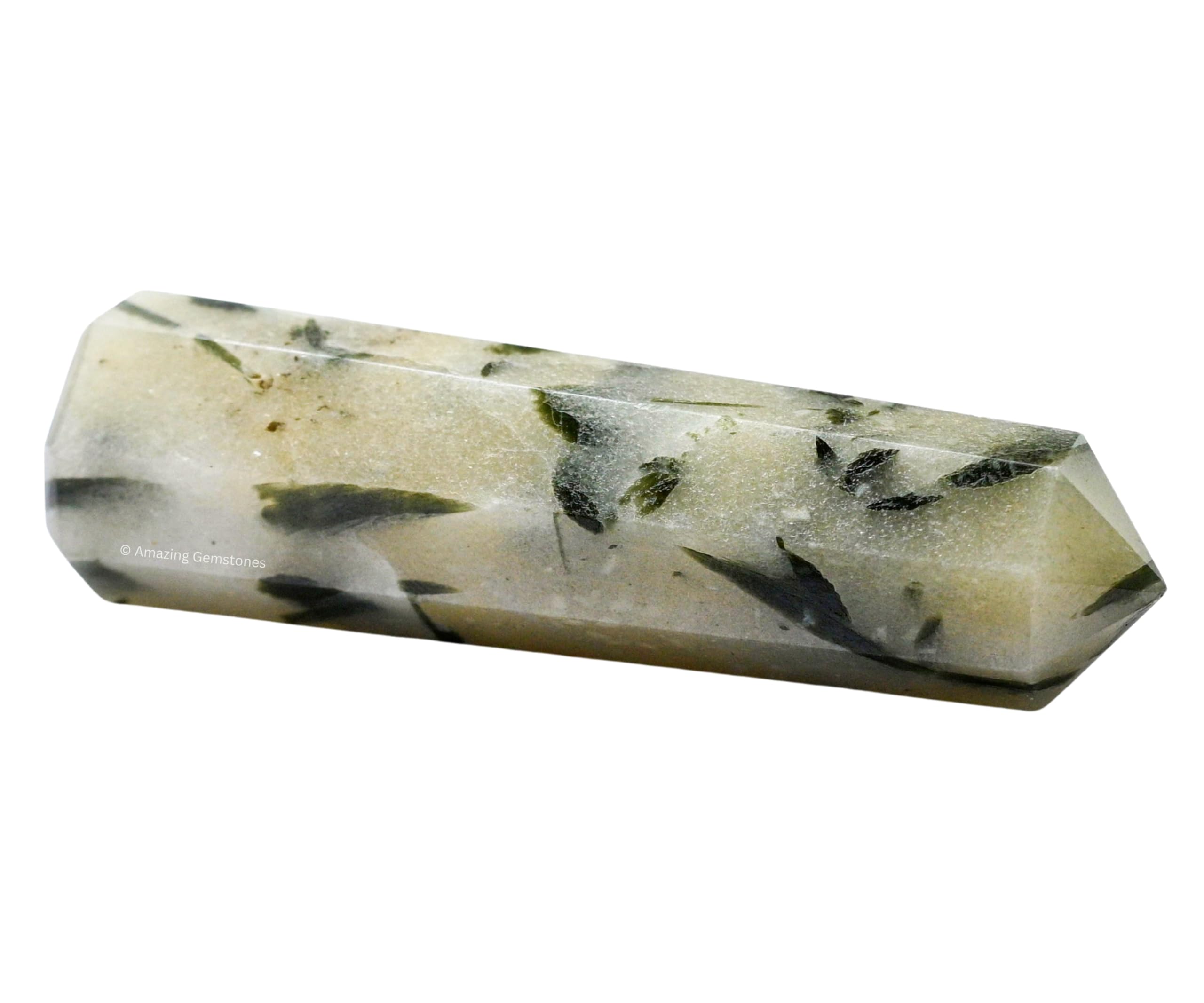 Amazing Gemstone obelisco de cristal verde tourmalina dirige energía y protección