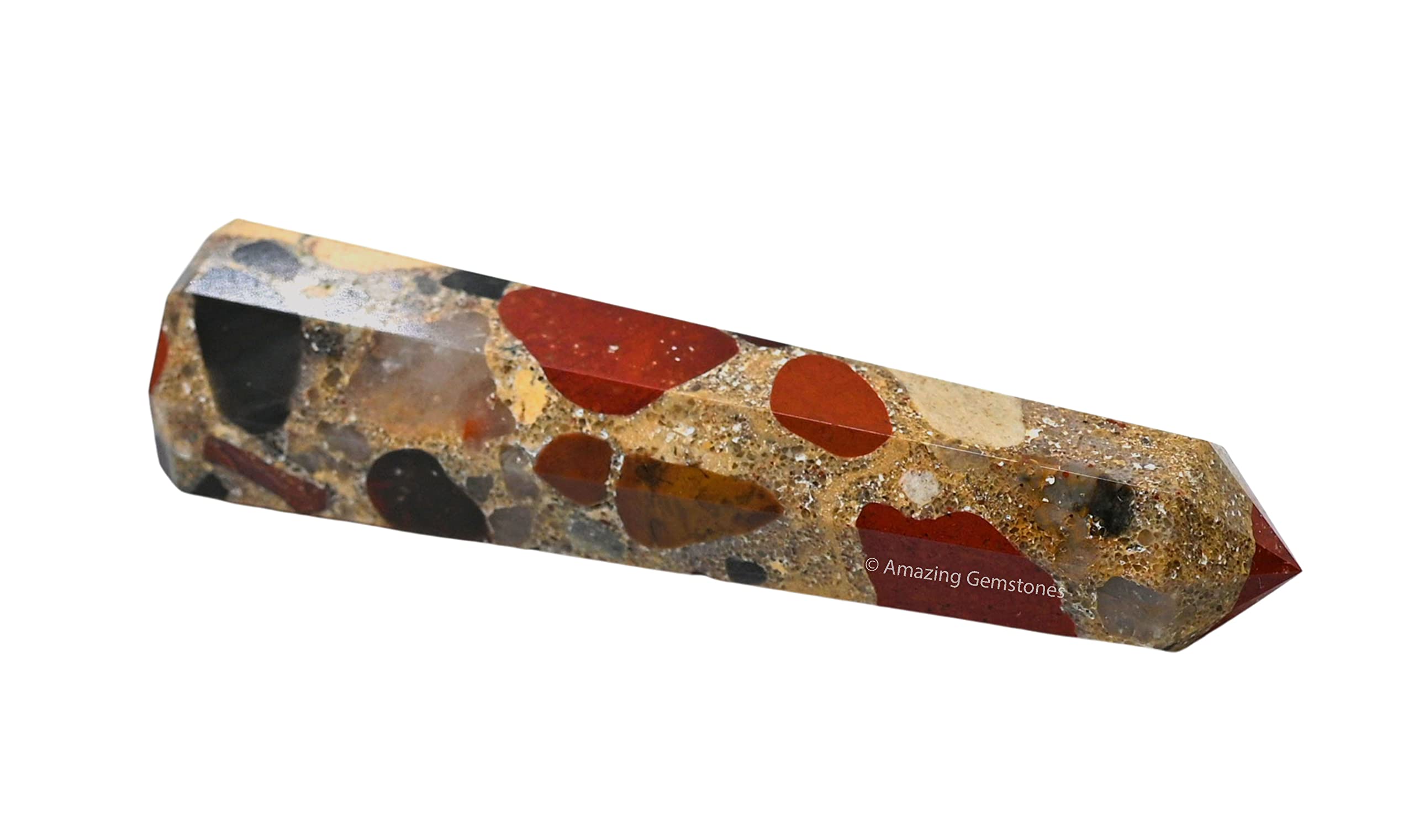 Amazing Gemstone obelisco energiza ambientes y facilita equilibrio emocional.