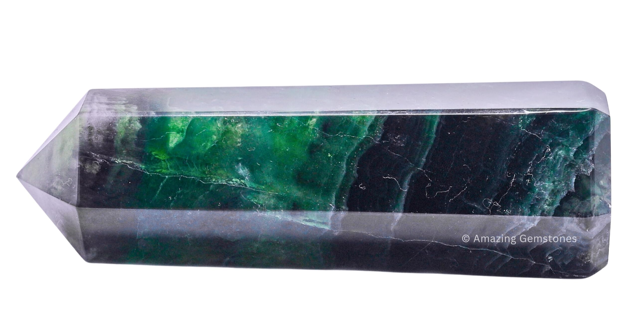 Amazing Gemstone obelisco fluorita apice, amplifica la energía y favorece el equilibrio.