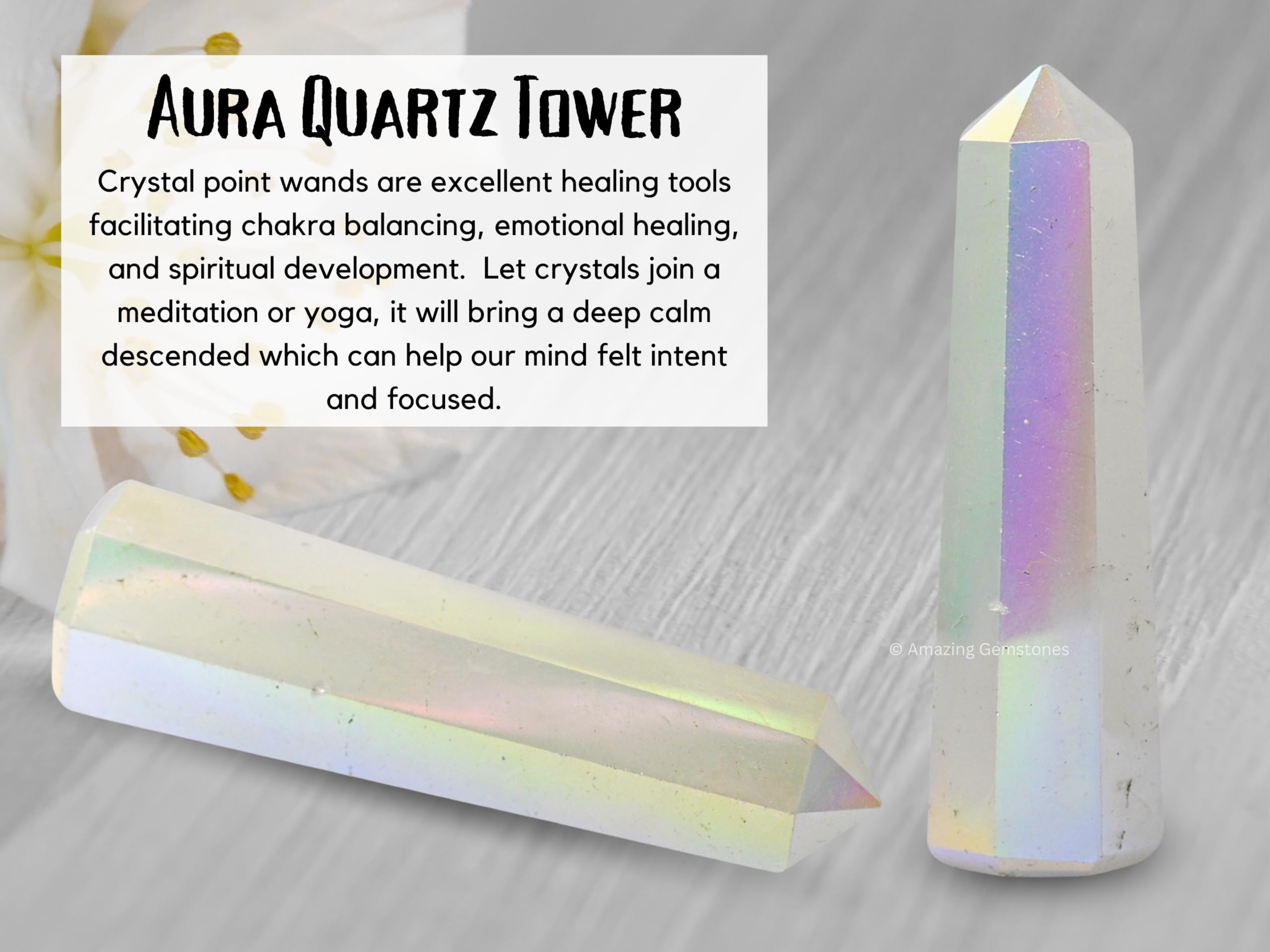 Amazing Gemstone obelisco purifica el aire y eleva la vibra del ambiente Angel Aura Rose Quartz.