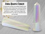 Amazing Gemstone obelisco purifica el aire y eleva la vibra del ambiente Angel Aura Rose Quartz.